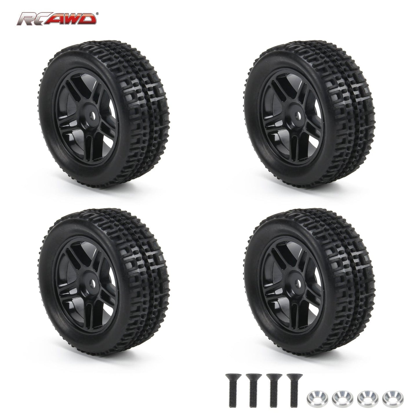 RCAWD Axial 1/18 Yeti Jr Upgrades Wheel Rim & Rubber Tire AXI31594 - RCAWD