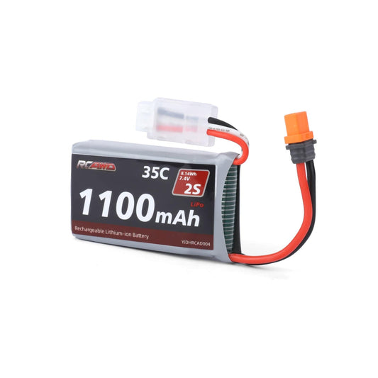 RCAWD Axial 7.4V 1100MAH 8.14Wh 35C 2S RCAWD Losi Axial 7.4V 1100mAh Battery Set with EC2 to IC2 adapter