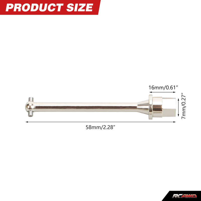 RCAWD Axial Upgrades Rear Driveshaft for 1/18 Yeti Jr Can-Am Maverick - RCAWD