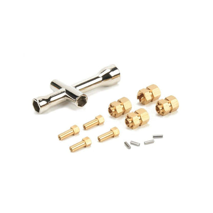 RCAWD Axial Counterweight Brass H7*9.5mm Wheel Hex Hub for scx24 ax24 Crawlers - RCAWD