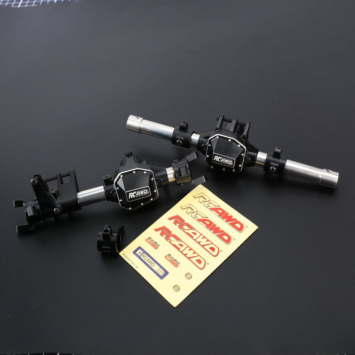 RCAWD AXIAL SCX10 Black RCAWD Axial SCX10 Pro Aluminum Portal Axle Housing Set