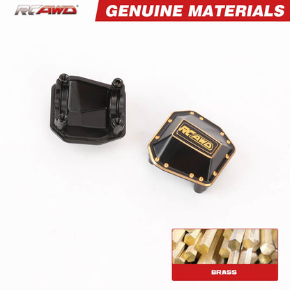 RCAWD AXIAL SCX10 Front Rear Brass Axle Cover RCAWD Front Rear Brass Axle Cover Set for Axial 1/10 SCX10 PRO Upgrade Parts