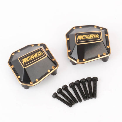 RCAWD AXIAL SCX10 Front Rear Brass Axle Cover RCAWD Front Rear Brass Axle Cover Set for Axial 1/10 SCX10 PRO Upgrade Parts