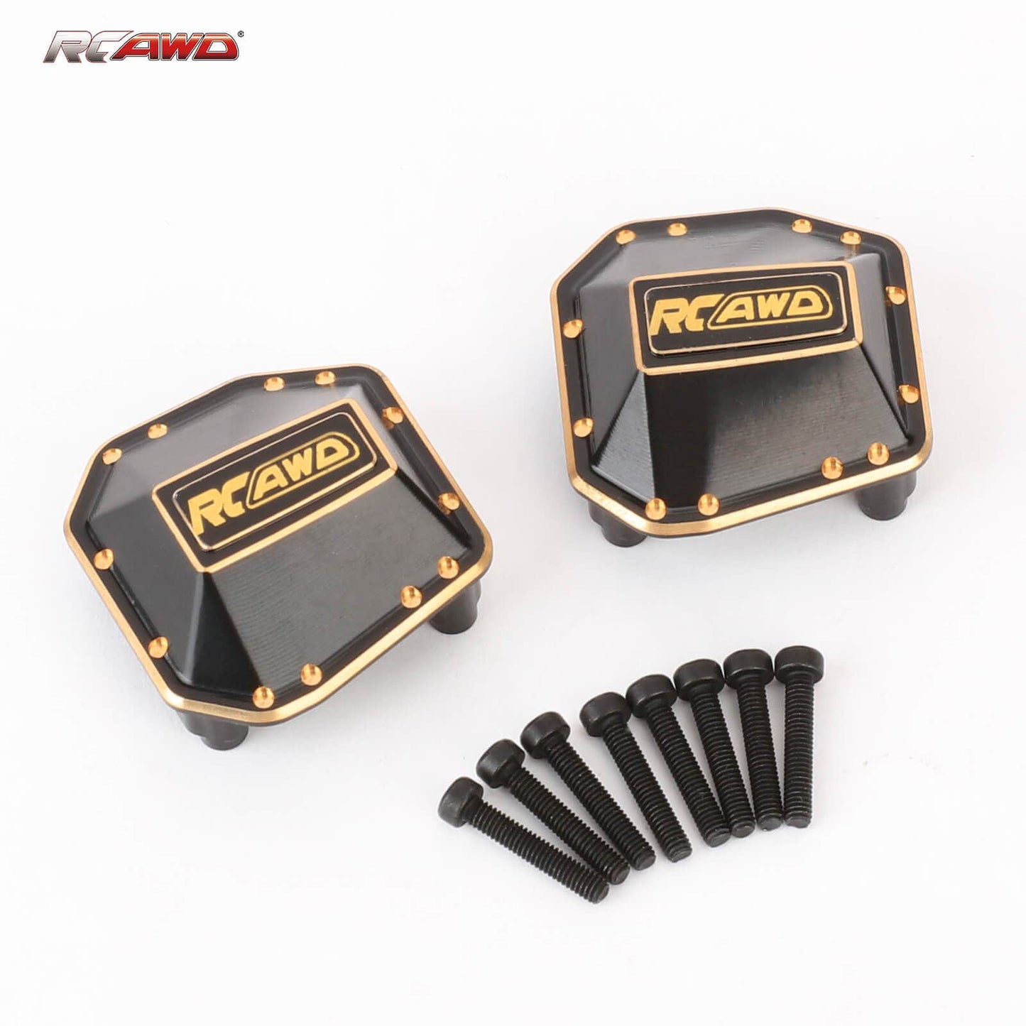 RCAWD AXIAL SCX10 Front Rear Brass Axle Cover RCAWD Front Rear Brass Axle Cover Set for Axial 1/10 SCX10 PRO Upgrade Parts