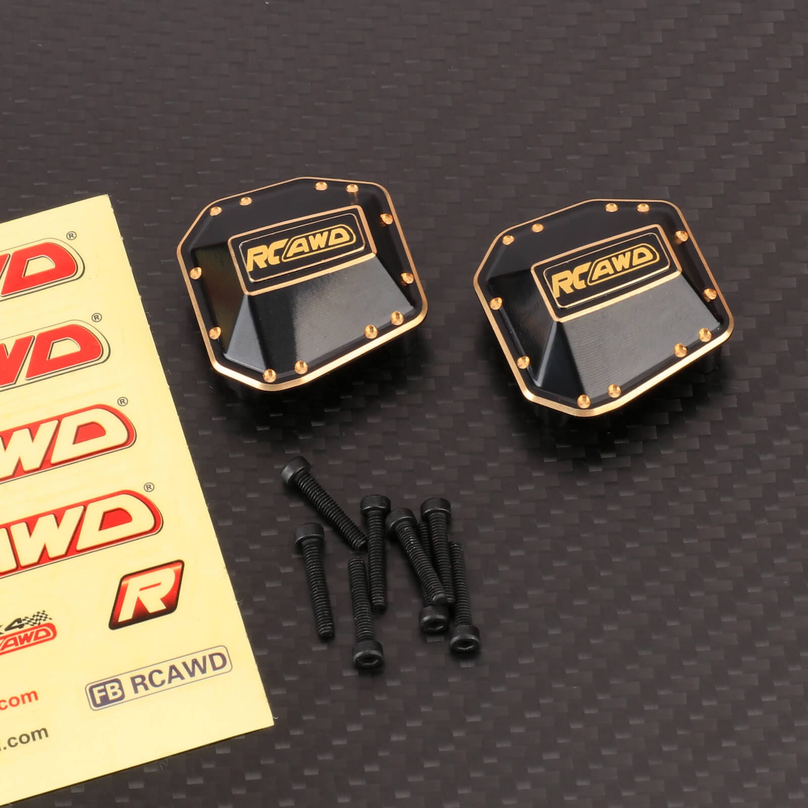 RCAWD AXIAL SCX10 Front Rear Brass Axle Cover RCAWD Front Rear Brass Axle Cover Set for Axial 1/10 SCX10 PRO Upgrade Parts