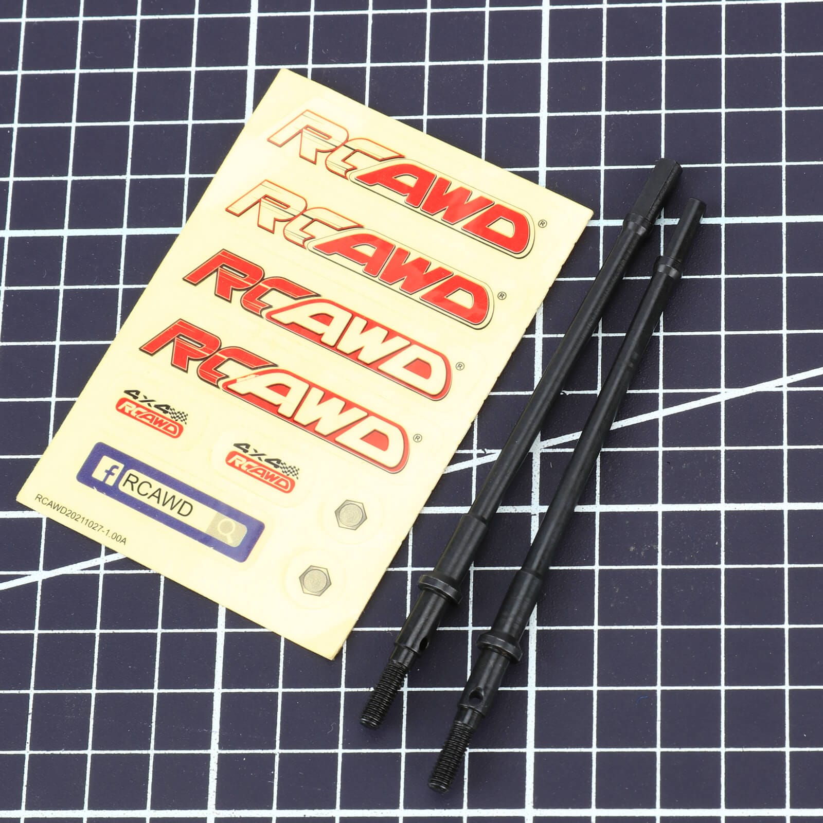 RCAWD AXIAL SCX10 PRO RCAWD SCX10 PRO 107MM Steel Rear Drive Shaft Straight Axle Set