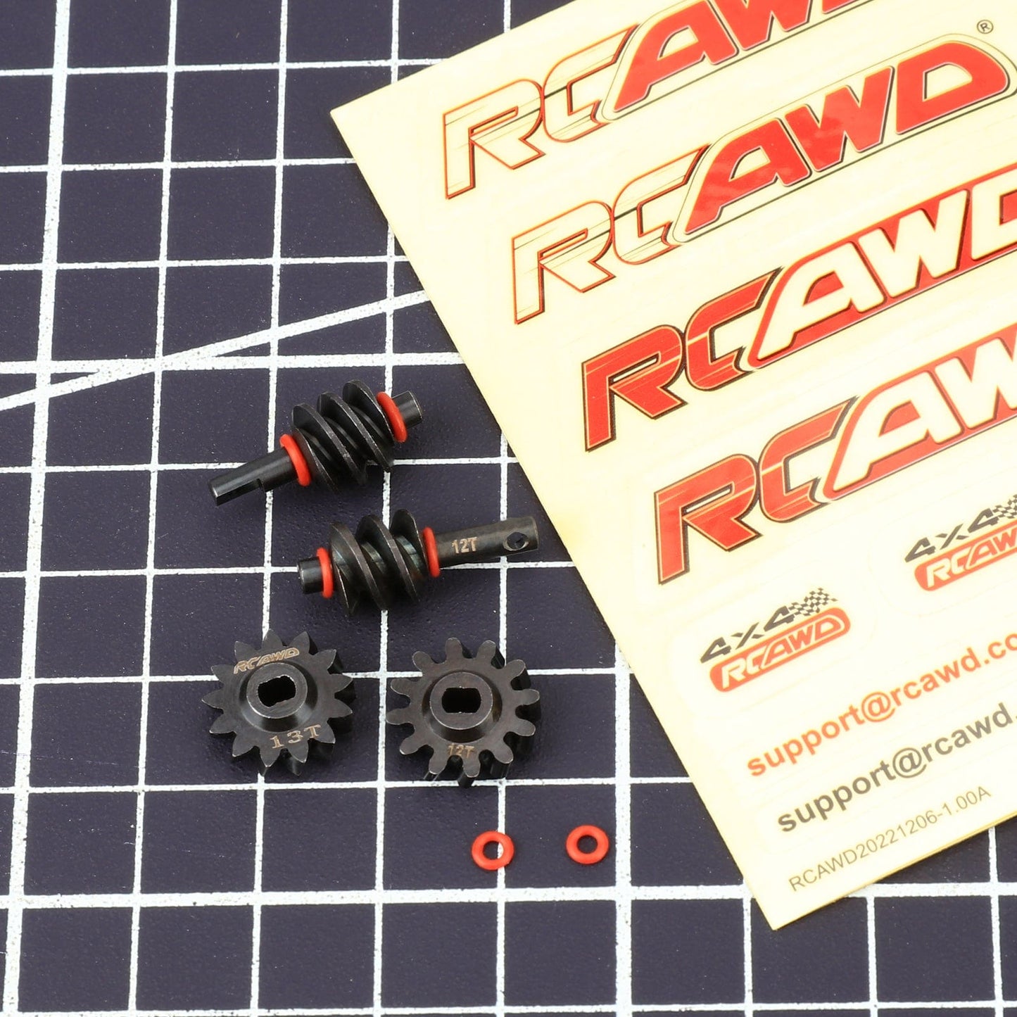 RCAWD AXIAL SCX24 12T&13T Front Rear Worm Gears RCWAD SCX24 12T&13T Front Rear Worm Gears For Axial 1/24 SCX24 Upgrade Parts