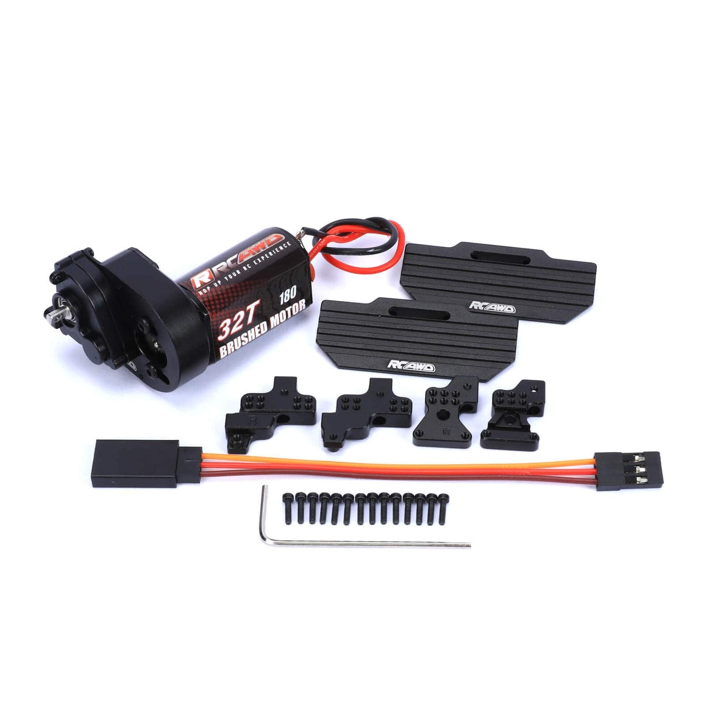 RCAWD Axial SCX24 180 Motor with Transmission & Shock Tower & Cable - RCAWD