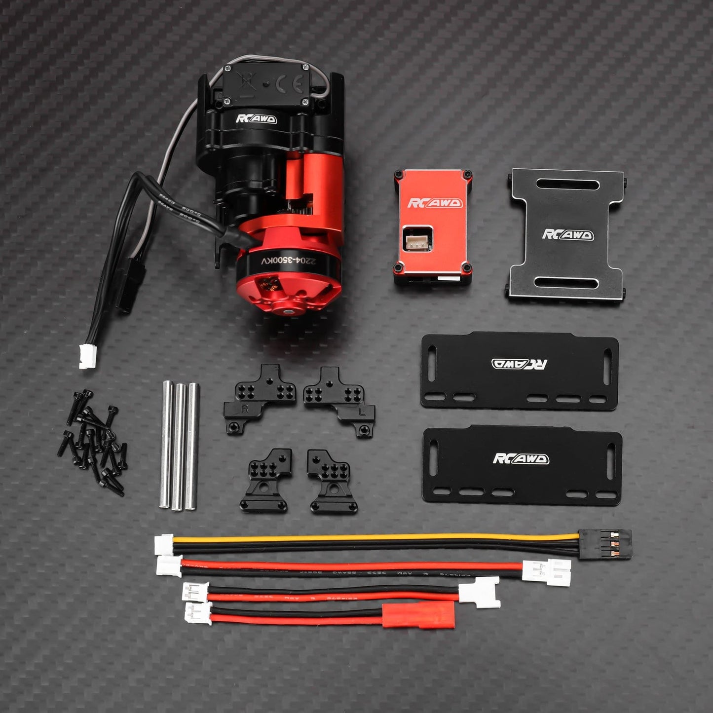 RCAWD AXIAL SCX24 3500KV Motor Set RCAWD SCX24 2 Speed Transmission 25A Brushless ESC Motor Set