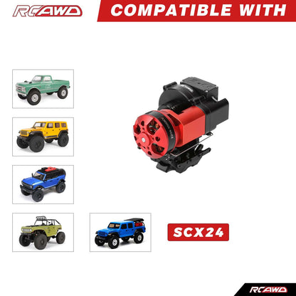 RCAWD AXIAL SCX24 3500KV Motor Set RCAWD SCX24 2 Speed Transmission 30A Brushless ESC 3500KV Motor Set With 4 Channel Transmitter Receiver