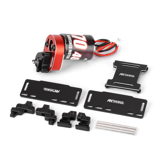 RCAWD AXIAL SCX24 370 46T Brushed Motor Set RCAWD SCX24 Brushed 370 46T Motor with Helical Gear Transmission Set