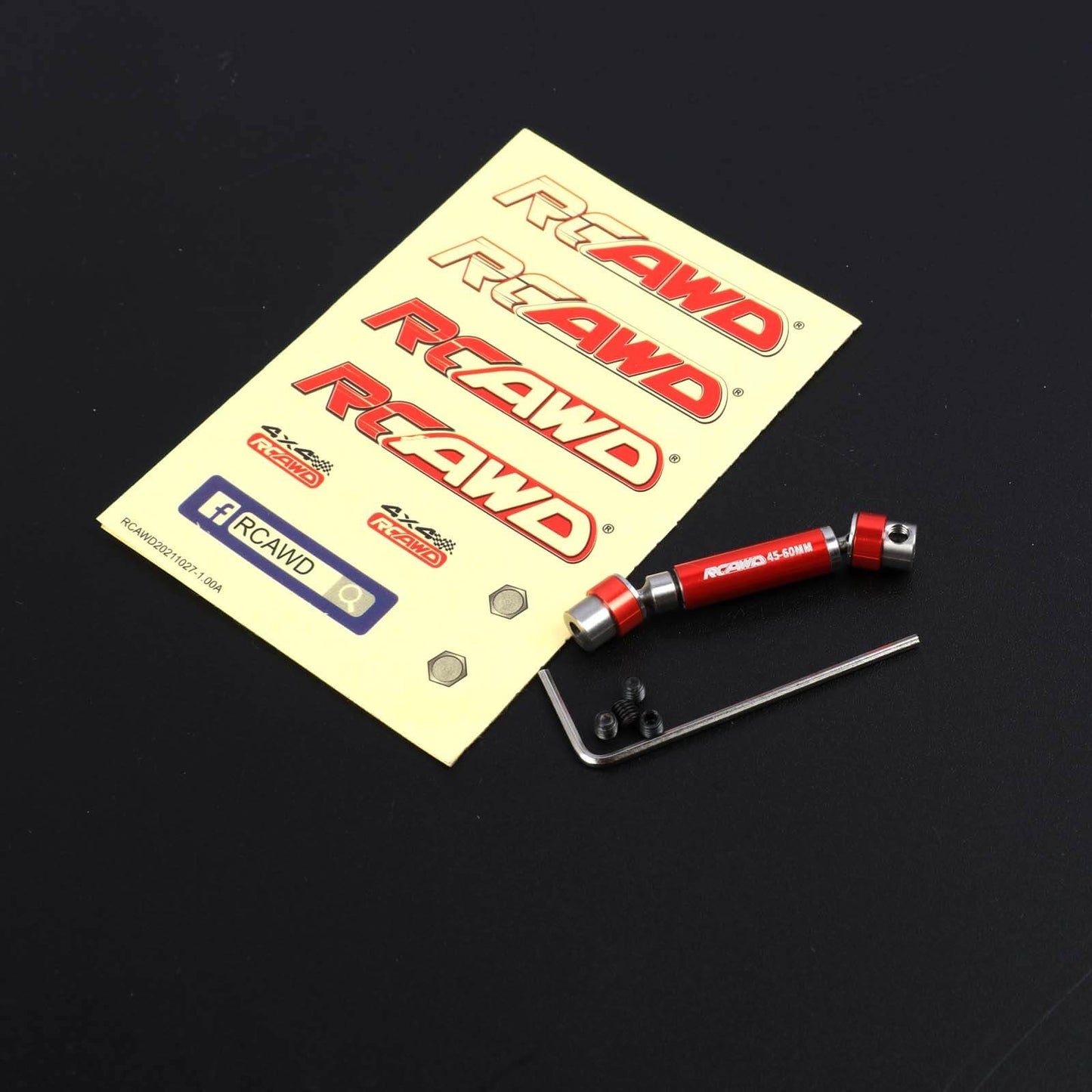 RCAWD AXIAL SCX24 45-60mm Font Center / Red RCAWD SCX24 Driveshafts SCX2586 SCX2569