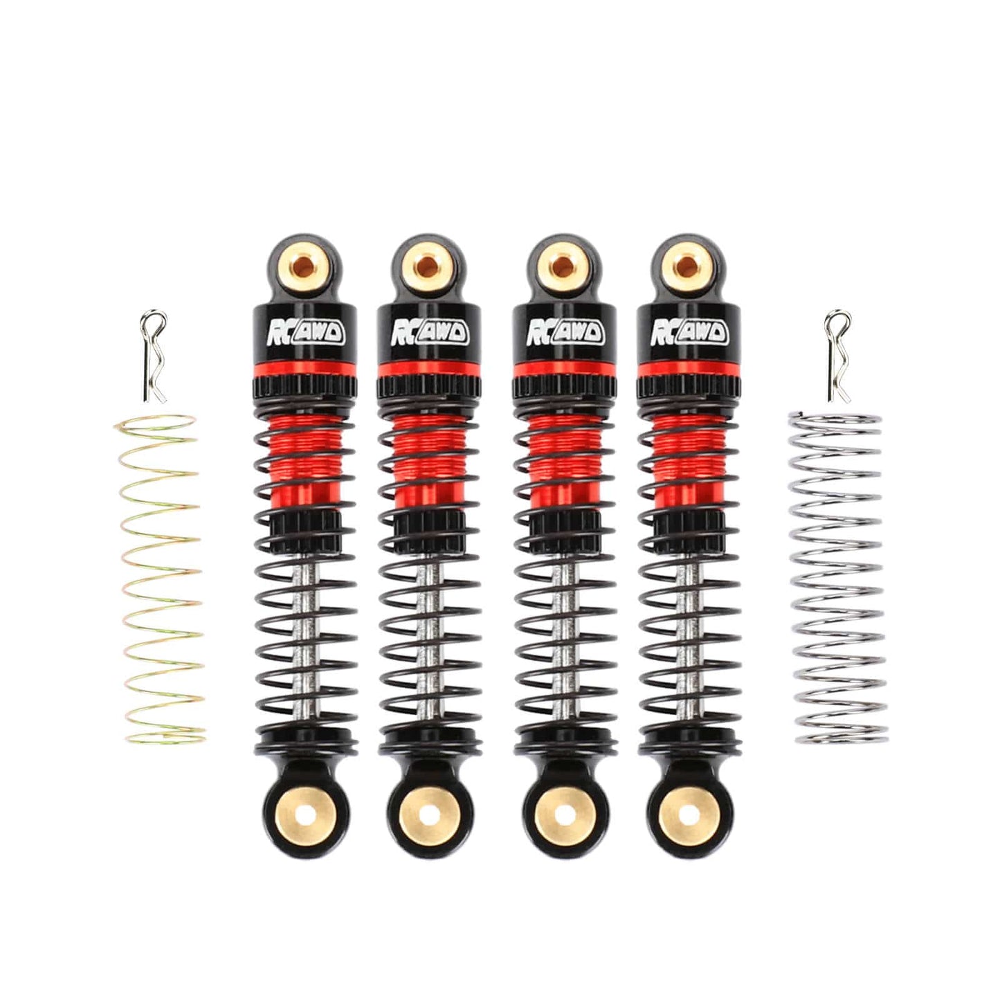 RCAWD Axial SCX24 47mm Oil Filled Shocks Absorber 4pcs with Extra Springs - RCAWD