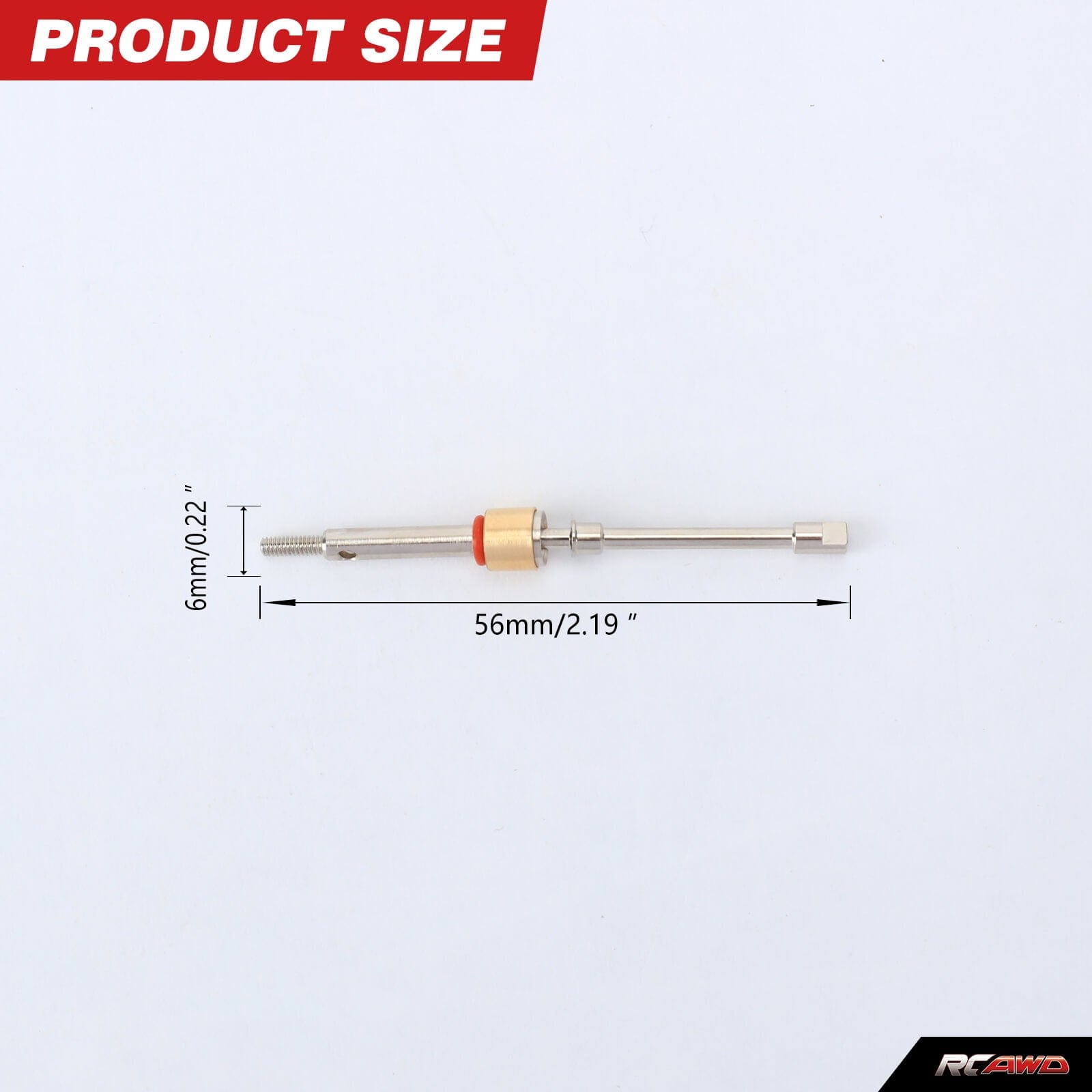 RCAWD AXIAL SCX24 +4mm RCAWD SCX24 Upgrades 4WS Extended 4mm CVD Driveshaft 4pcs Compatiable with AX24 4WS