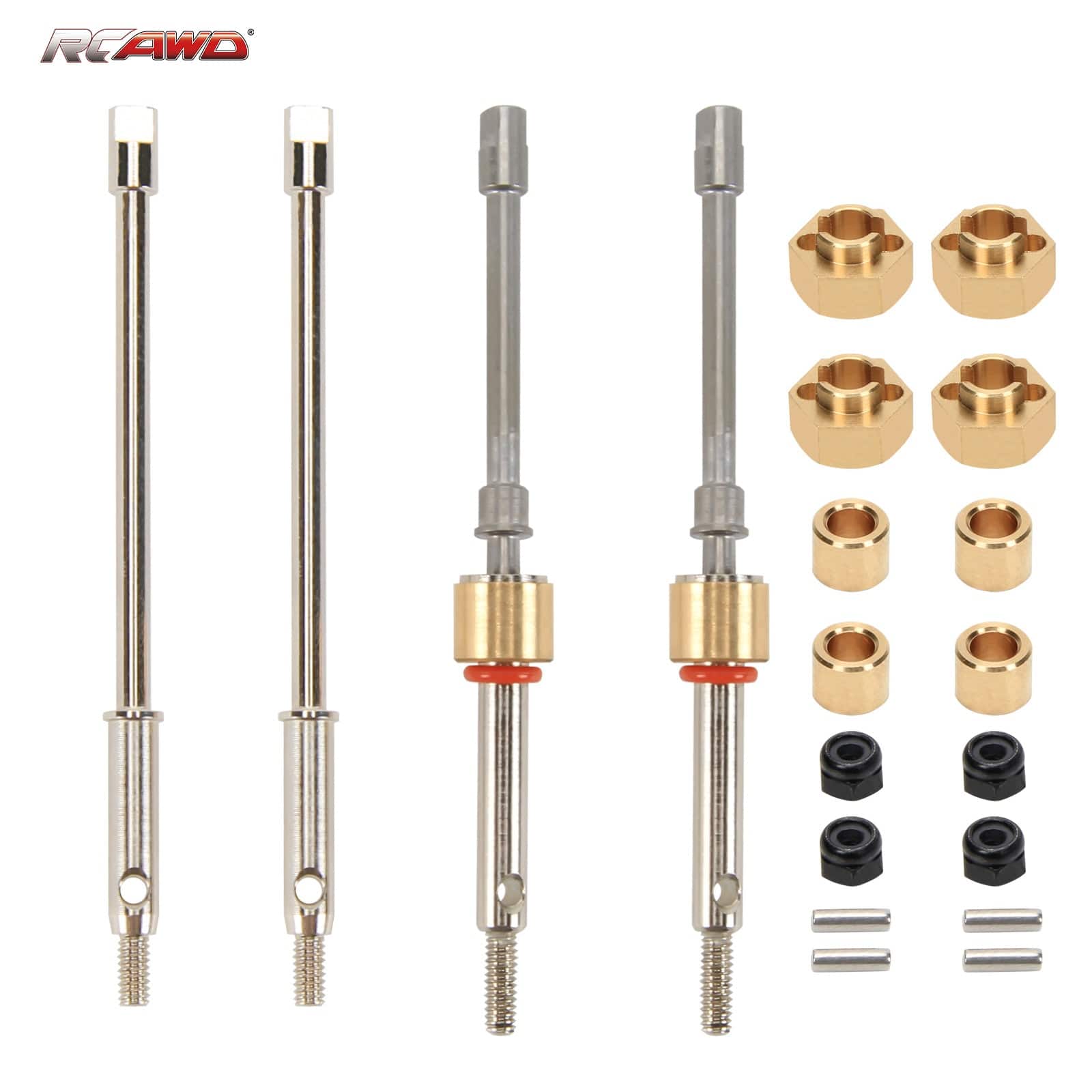 RCAWD AXIAL SCX24 +4mm Siliver RCAWD Axial SCX24 upgrades standard +4mm wide CVD driveshaft SCX2560S