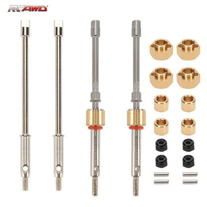 RCAWD AXIAL SCX24 +4mm Siliver RCAWD Axial SCX24 upgrades standard +4mm wide CVD driveshaft SCX2560S