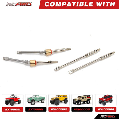 RCAWD AXIAL SCX24 +4mm Siliver RCAWD Axial SCX24 upgrades standard +4mm wide CVD driveshaft SCX2560S