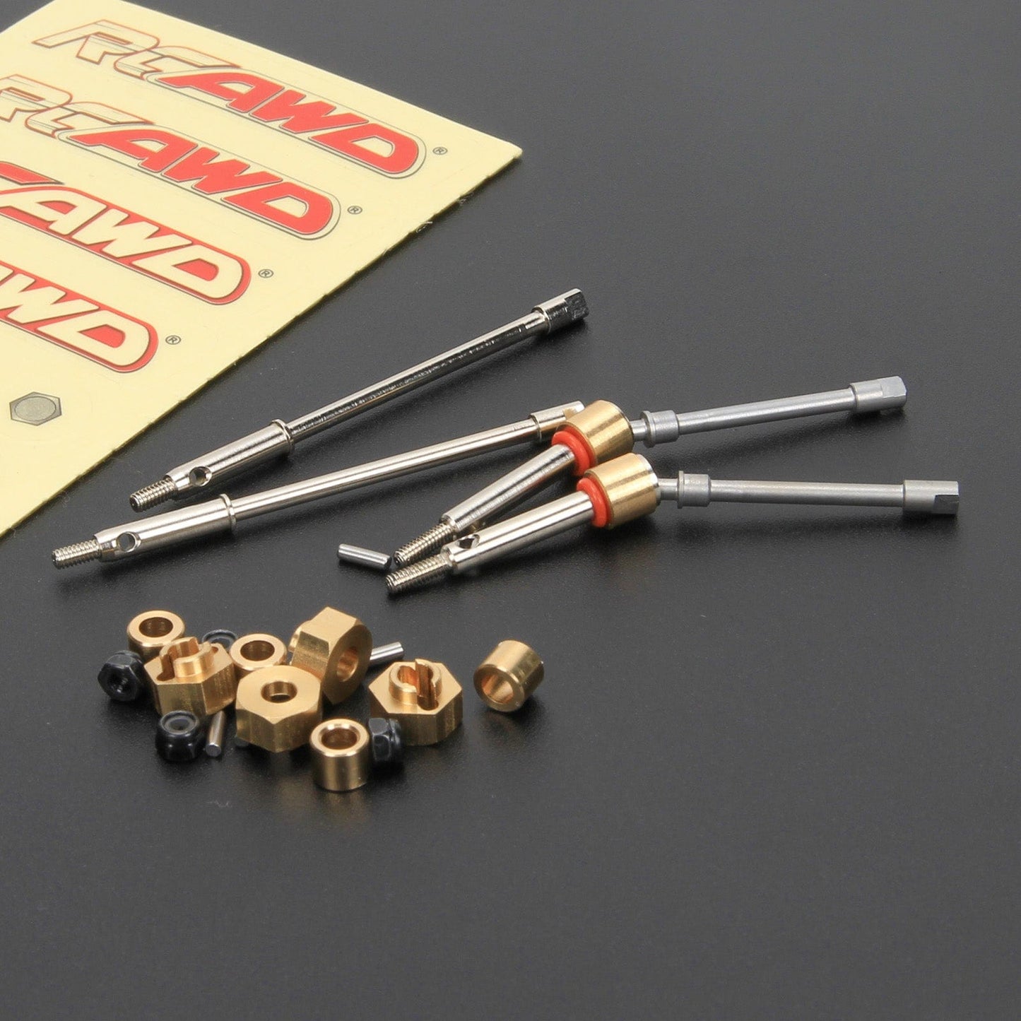 RCAWD AXIAL SCX24 +4mm Siliver RCAWD Axial SCX24 upgrades standard +4mm wide CVD driveshaft SCX2560S