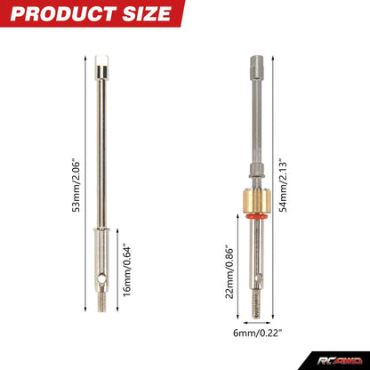 RCAWD AXIAL SCX24 +4mm Siliver RCAWD Axial SCX24 upgrades standard +4mm wide CVD driveshaft SCX2560S