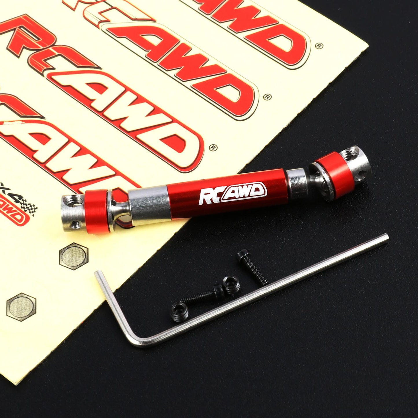 RCAWD AXIAL SCX24 50-63 mm Rear Center / Red RCAWD SCX24 Driveshafts SCX2586 SCX2569