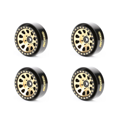 RCAWD AXIAL SCX24 51g/pcs Brass Wheel Rims RCAWD SCX24 1.0" Brass Beadlock Wheel Rim 51g/pcs for Axial 1/24 SCX24