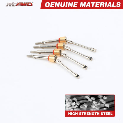 RCAWD AXIAL SCX24 +6mm RCAWD SCX24 Upgrades 4WS Extended 6mm CVD Driveshaft 4pcs Compatiable with AX24 4WS