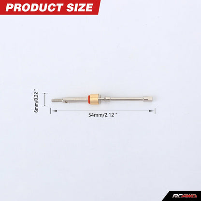 RCAWD AXIAL SCX24 +6mm RCAWD SCX24 Upgrades 4WS Extended 6mm CVD Driveshaft 4pcs Compatiable with AX24 4WS