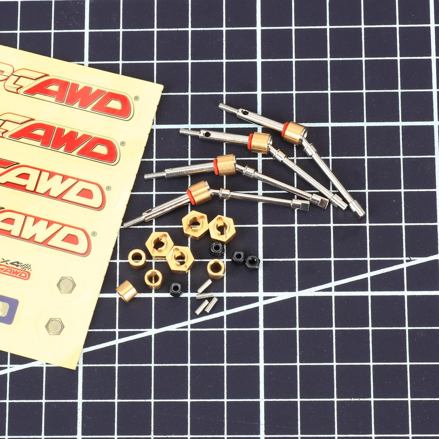 RCAWD AXIAL SCX24 +6mm RCAWD SCX24 Upgrades 4WS Extended 6mm CVD Driveshaft 4pcs Compatiable with AX24 4WS