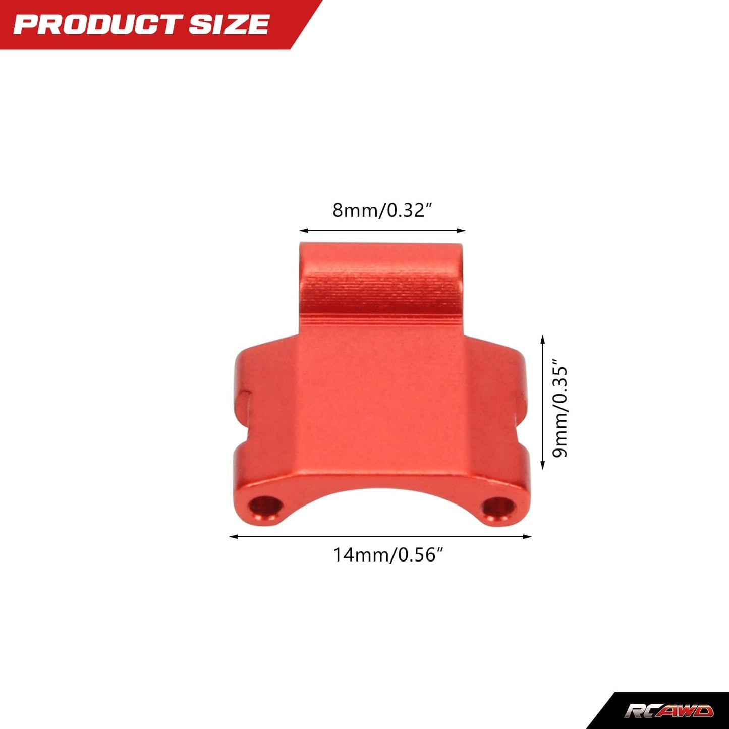 RCAWD AXIAL SCX24 Aluminum Rear Link Mount Rear Axle Truss Upper Link Mount SCX2403 - RCAWD