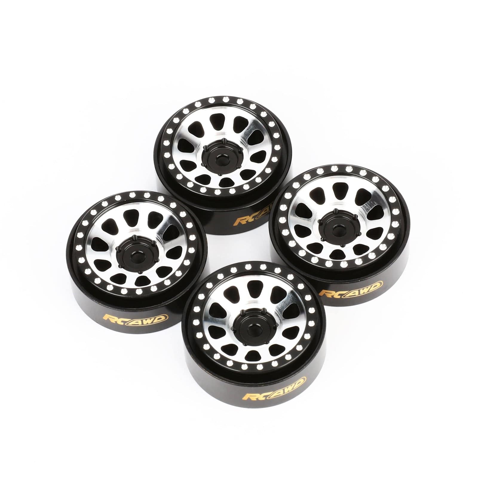 RCAWD AXIAL SCX24 Aluminum Wheels RCAWD Aluminum 1.0" Beadlock Wheel RIM for Axial 1/24 SCX24