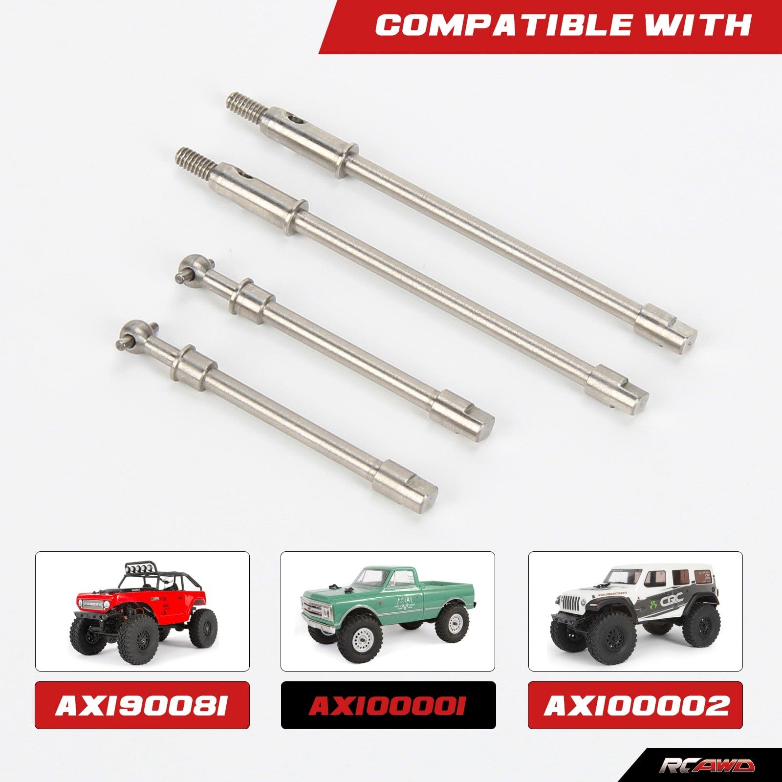 RCAWD Axial SCX24 Axles set SCX2431S - RCAWD