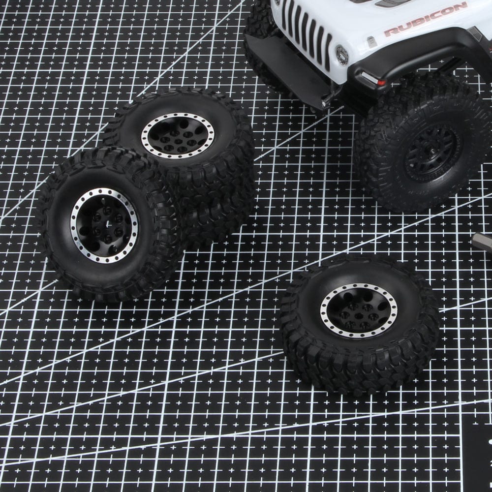 RCAWD AXIAL SCX24 Black RCAWD 1.0'' Aluminium Wheels 55*18mm tires for Axial 1/24  SCX24 crawlers