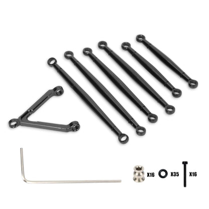 RCAWD AXIAL SCX24 Black RCAWD Axial SCX24 Deadbolt Upgrades Aluminum alloy link set/tie rod set SCX2460