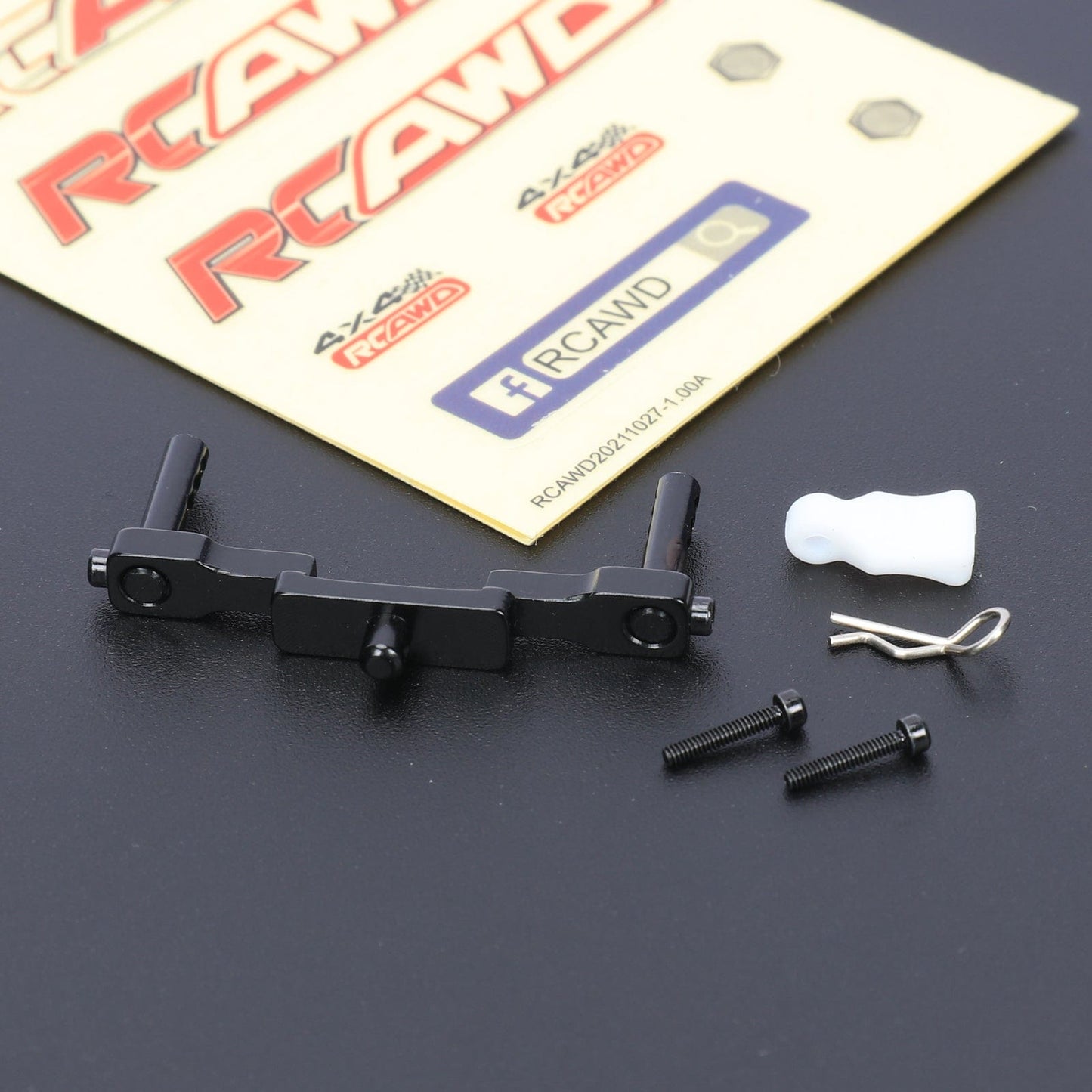 RCAWD AXIAL SCX24 Black RCAWD Axial SCX24 Jeep Wrangler Front Body Post Set