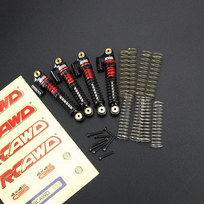 RCAWD AXIAL SCX24 Black RCAWD SCX24 47mm Oil Filled Shocks Absorber with Extra Springs AXI2409R