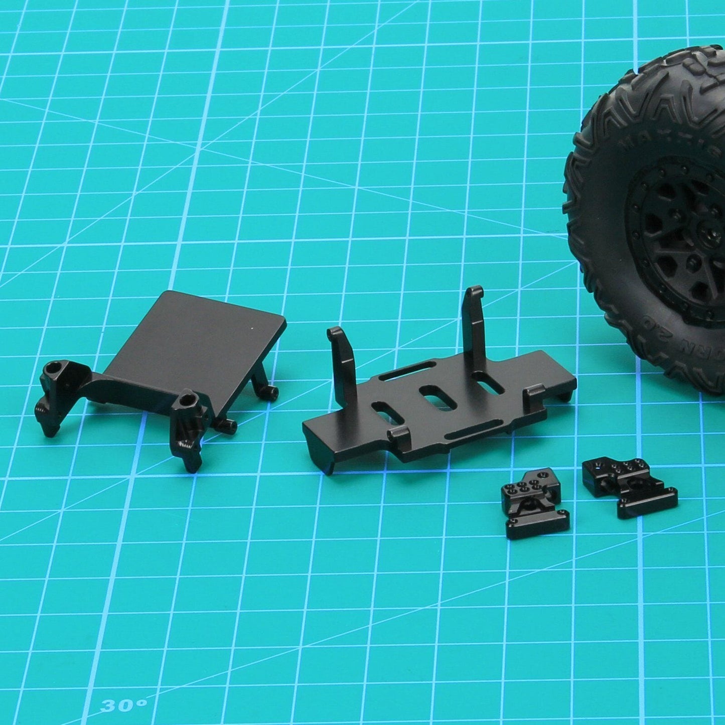 RCAWD AXIAL SCX24 Black RCAWD SCX24 Ford Bronco Battery Tray ESC Tray Rear Shock Tower