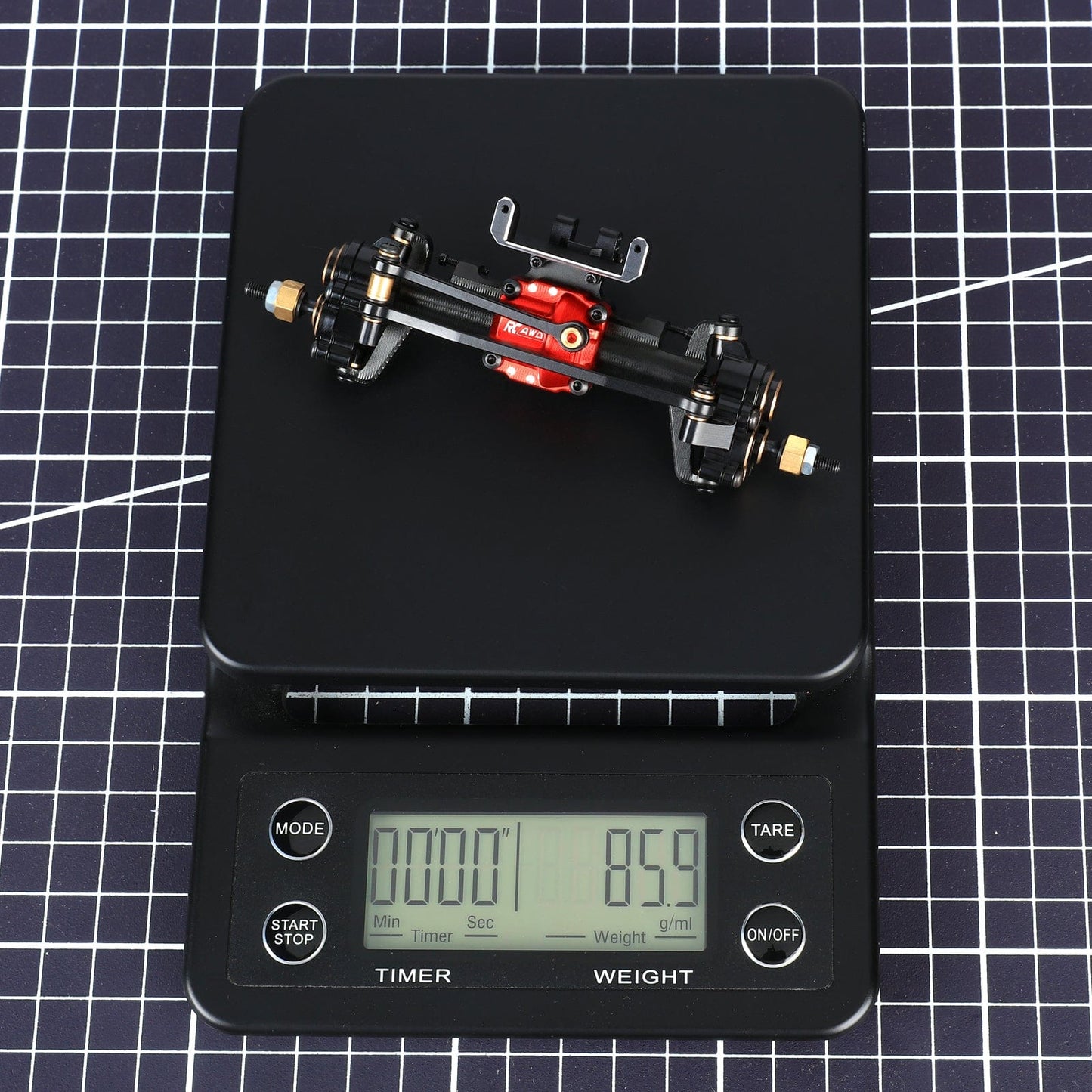 RCAWD AXIAL SCX24 Black RCAWD SCX24 Front Diff Portal Axles with Diff Locker Metal Gear Servo Set