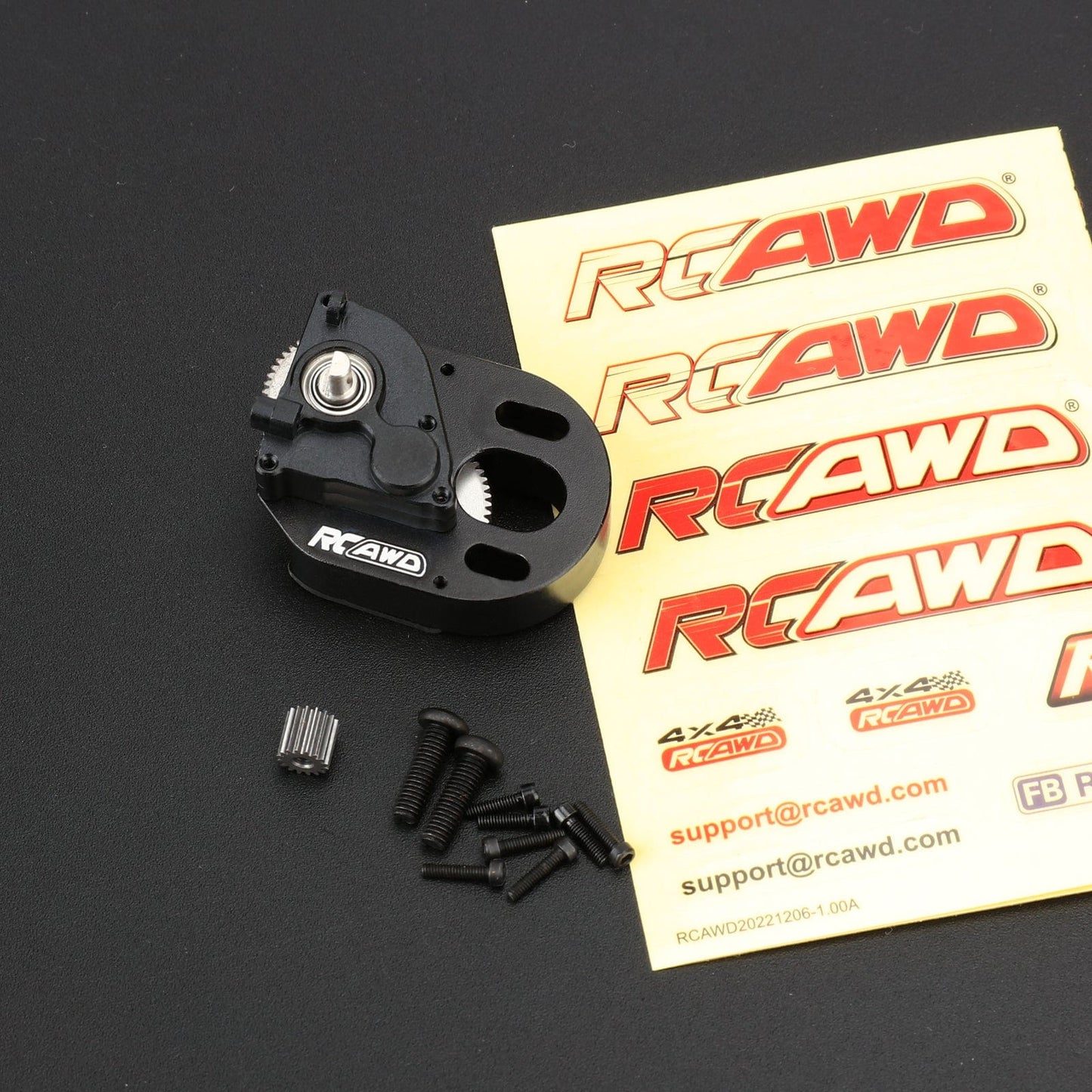 RCAWD AXIAL SCX24 Black RCAWD SCX24 Full Metal Gearbox of 370 Motor for AXIAL SCX24 Upgrade Parts