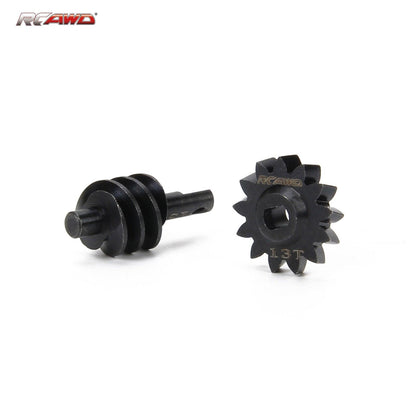 RCAWD AXIAL SCX24 Black RCAWD SCX24 overdrive gear 13T Steel Worm Gears Set compatiable with AX24