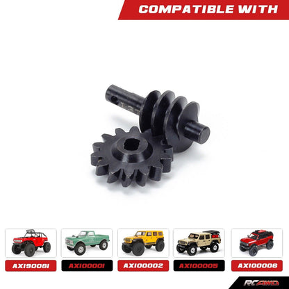 RCAWD AXIAL SCX24 Black RCAWD SCX24 overdrive gear 14T  Worm Gears Set compatiable with AX24