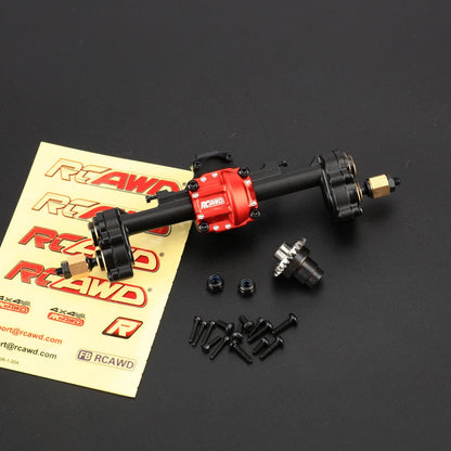 RCAWD AXIAL SCX24 Black / Rear Axle RCAWD Axial SCX24 Front Rear Diff Portal Axle Set All-Steel Gear