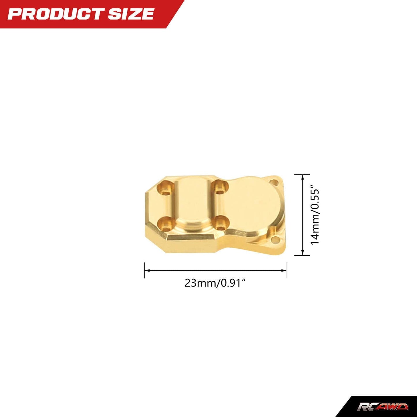 RCAWD Axial SCX24 brass diff cover compatiable with AX24 - RCAWD