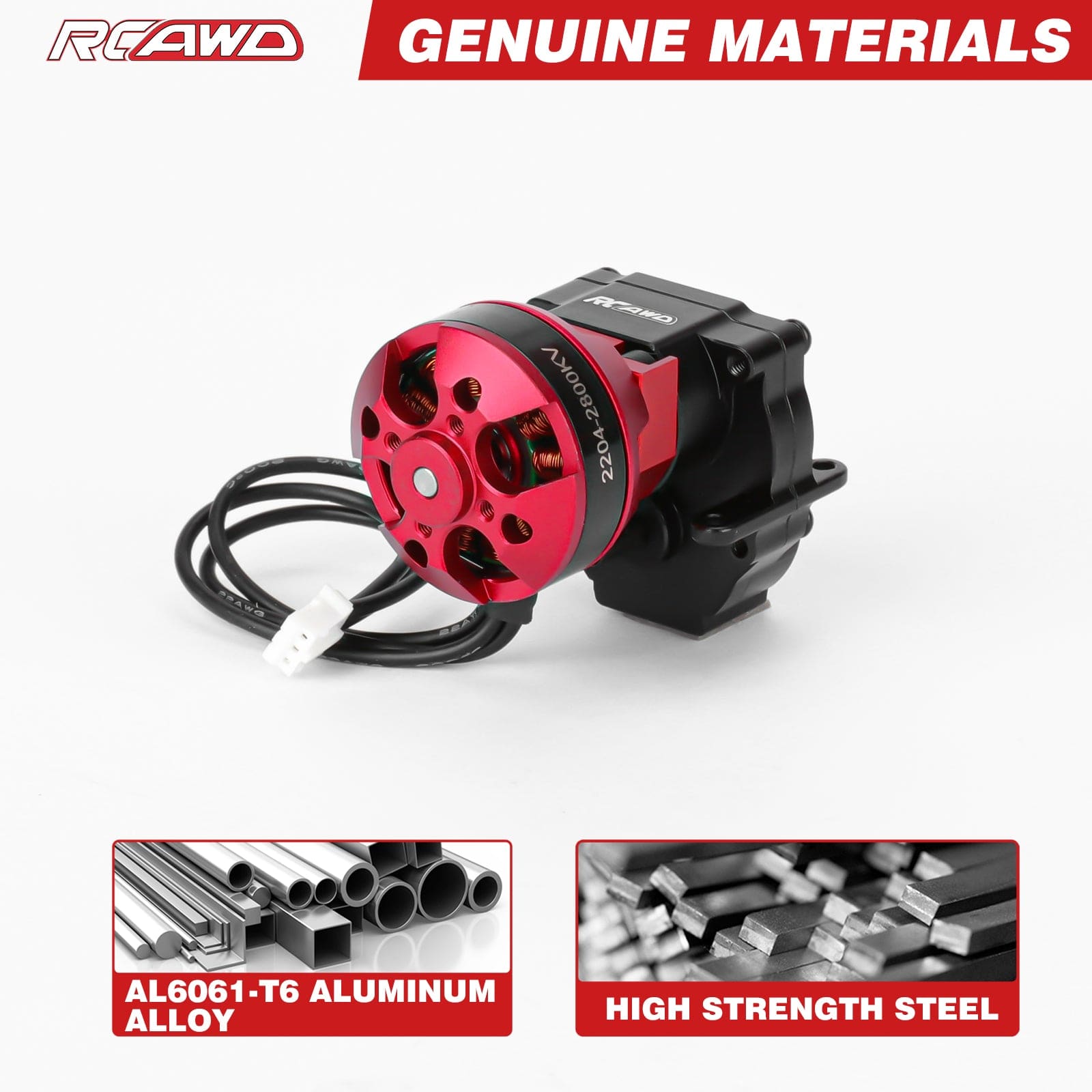 RCAWD AXIAL SCX24 Brushless 3500KV Motor Set RCAWD SCX24 Brushless 3500KV Motor 30A ESC with Helical Gear Transmission 4 Channel Transmitter Receiver Set