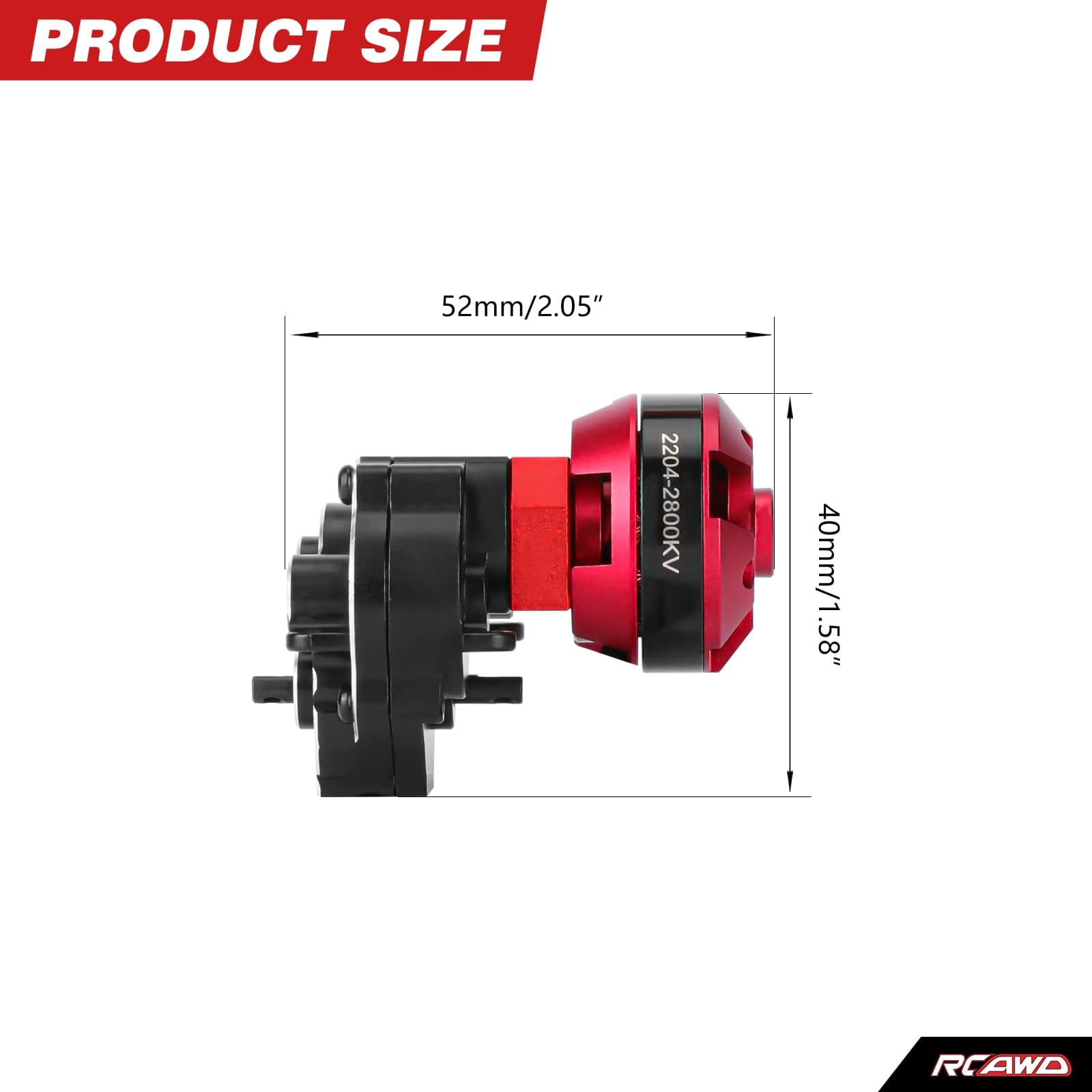 RCAWD AXIAL SCX24 Brushless 3500KV Motor Set RCAWD SCX24 Brushless 3500KV Motor 30A ESC with Helical Gear Transmission 4 Channel Transmitter Receiver Set