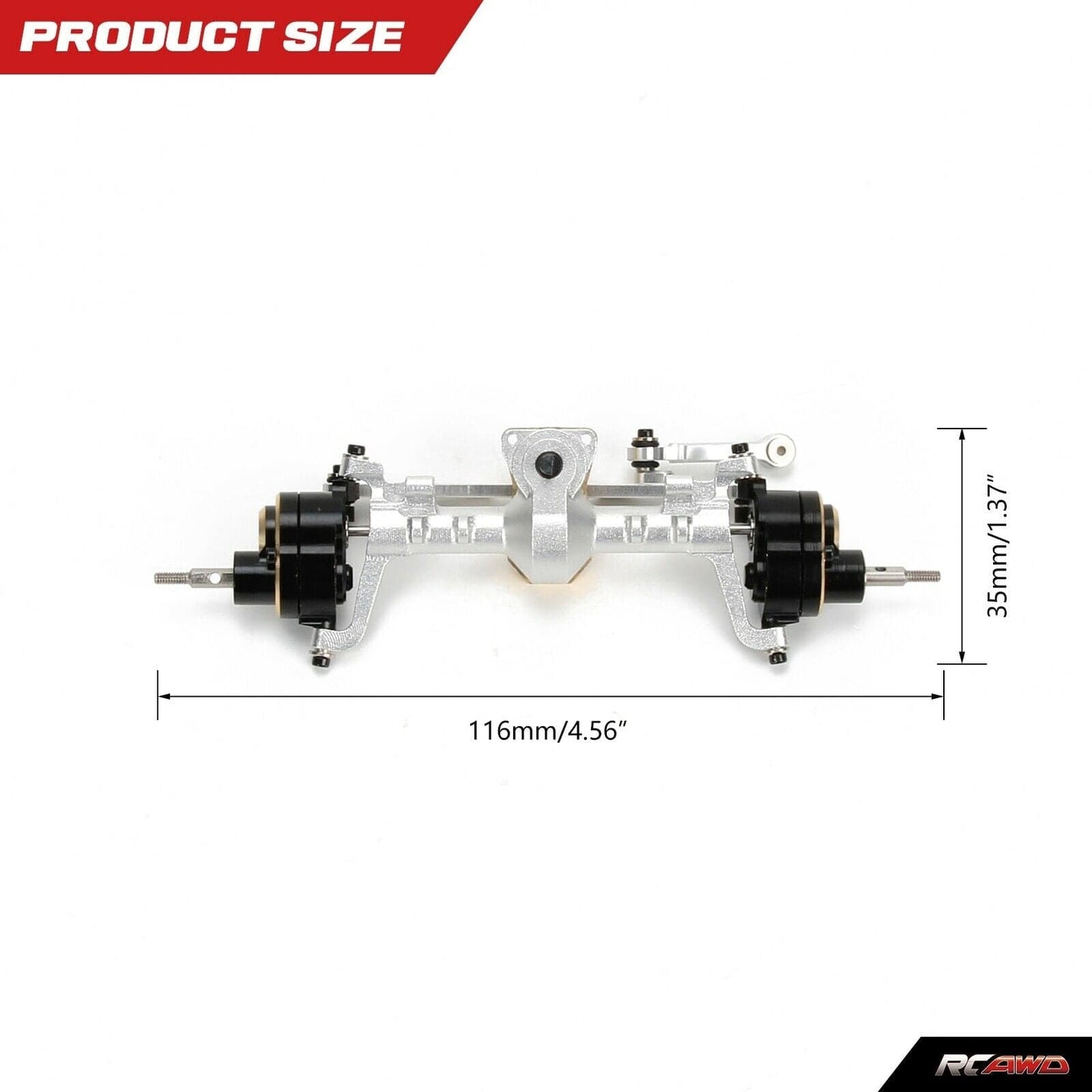 RCAWD Axial SCX24 CVD portal axle front for 1/24 Axial SCX24 crawlers compatiable with AX24 - RCAWD