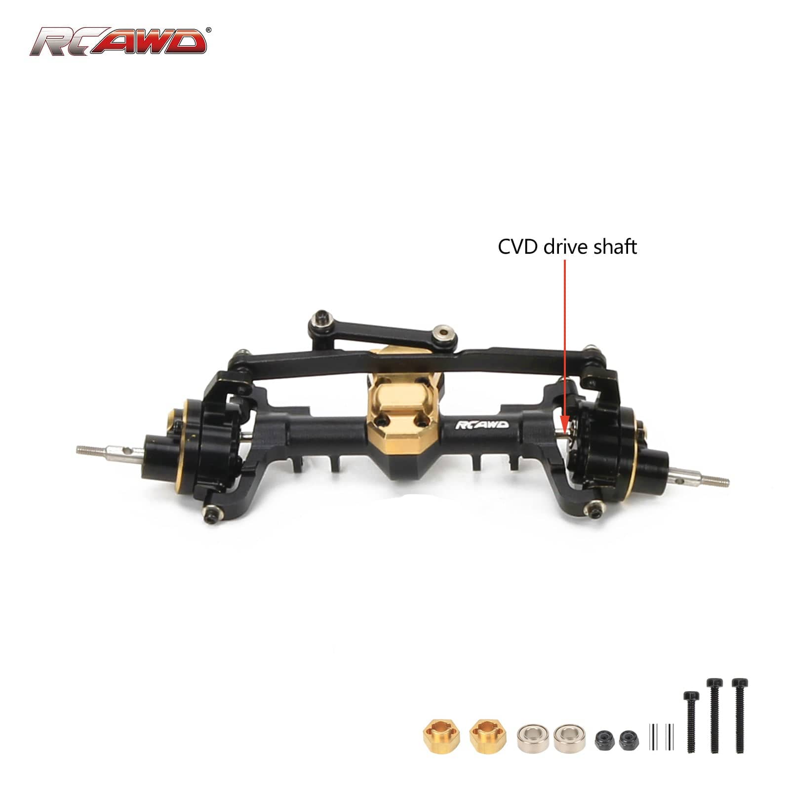 RCAWD Axial SCX24 CVD portal axle front for 1/24 Axial SCX24 crawlers compatiable with AX24 - RCAWD