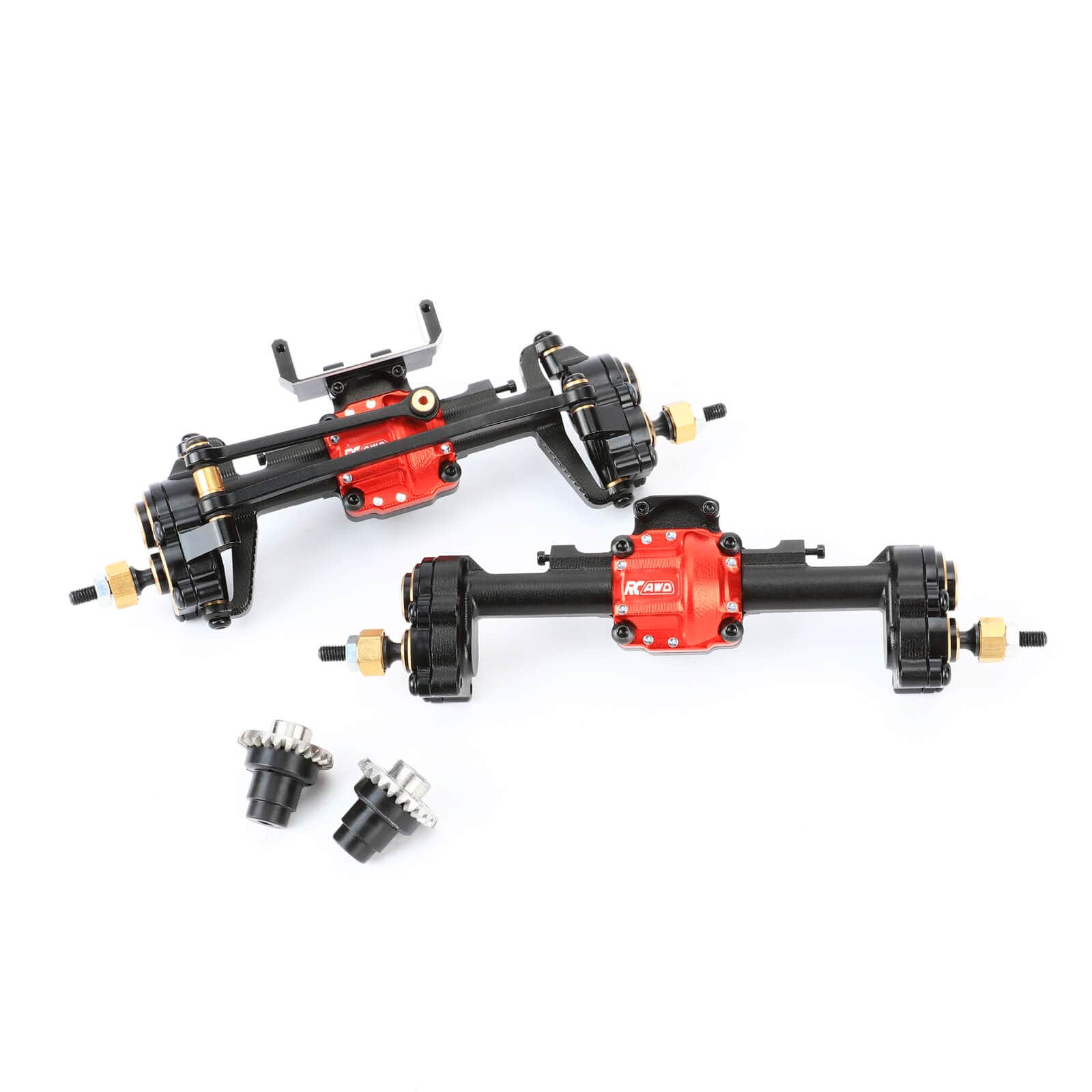 RCAWD Axial SCX24 Front Rear Diff Portal Axle Set All - Steel Gear - RCAWD