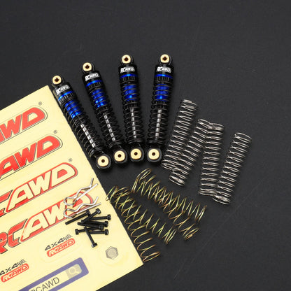 RCAWD AXIAL SCX24 Front Rear Shock Set / Blue RCAWD 48MM Oil-filled Front Rear Shock Absorbers Damper Set with 8pcs replacement Spring For FCX24M SCX24