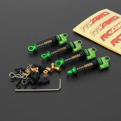 RCAWD AXIAL SCX24 Green RCAWD Axial SCX24 Upgrades threaded long travel damper shock absorber SCX2511