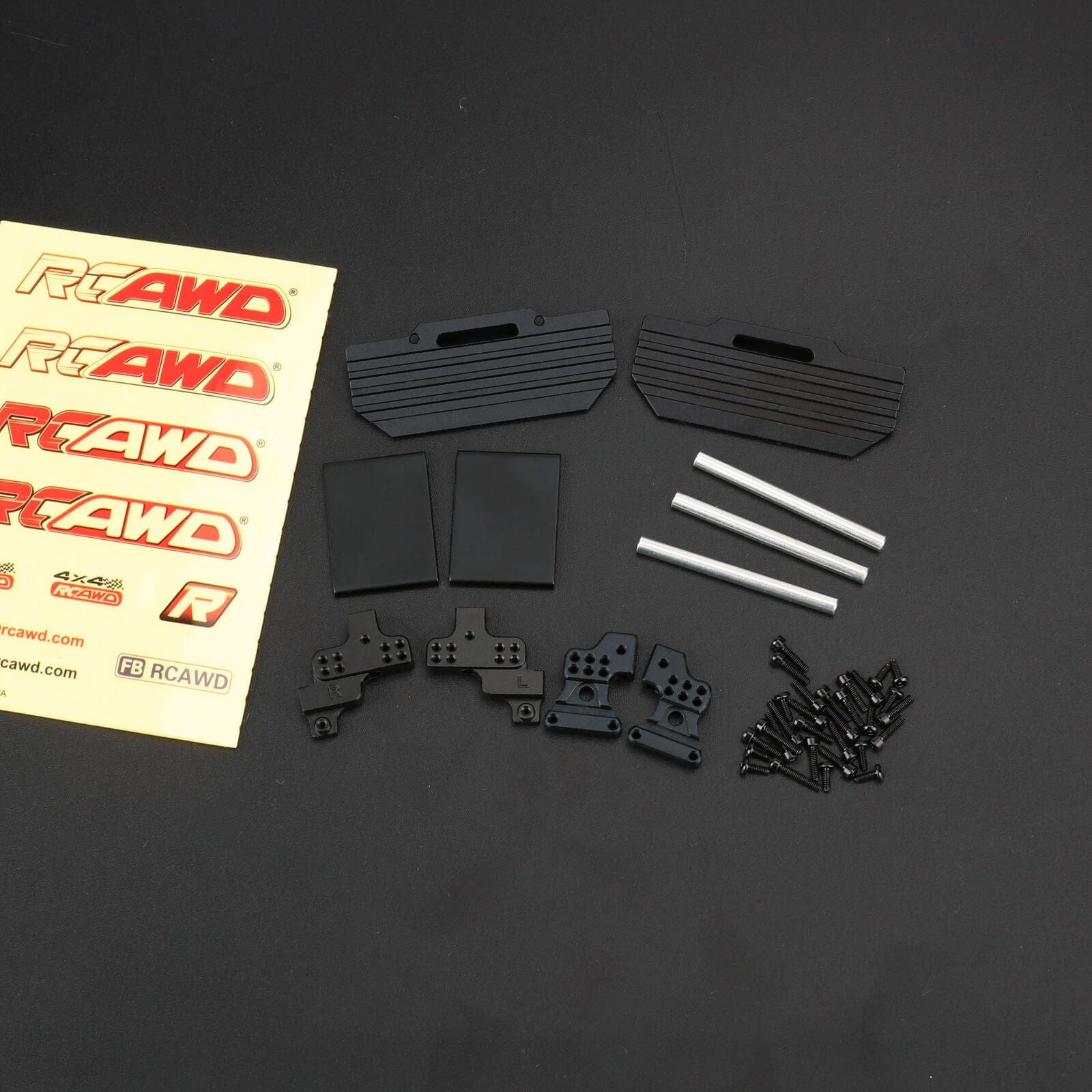 RCAWD AXIAL SCX24 Mount Set / Black RCAWD SCX24 Motor Upgrades 72T 130 Motor with 2 speed Transmission Gearbox and Mounts Set